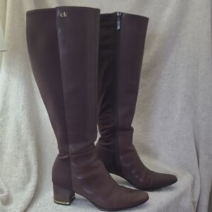 Calvin Klein Women's Brown Knee-High Boots 8M